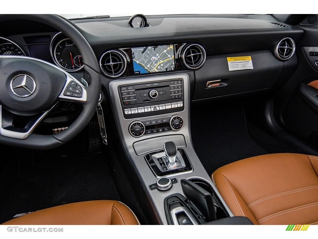 2018 Mercedes-Benz SLC 43 AMG Roadster Saddle Brown Dashboard Photo #123567649