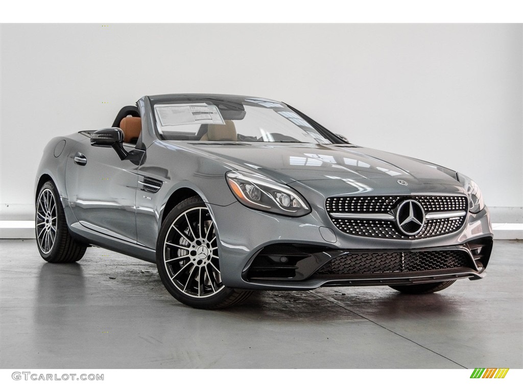 Selenite Grey Metallic 2018 Mercedes-Benz SLC 43 AMG Roadster Exterior Photo #123567874