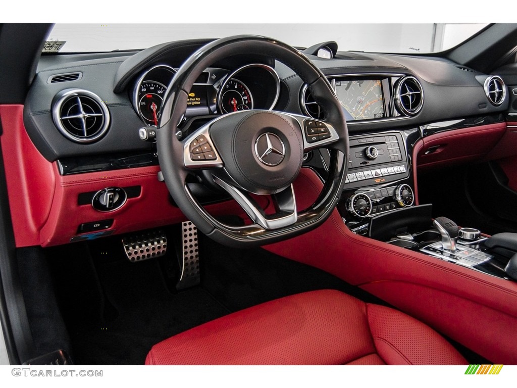 2018 Mercedes-Benz SL 450 Roadster Bengal Red/Black Dashboard Photo #123568696