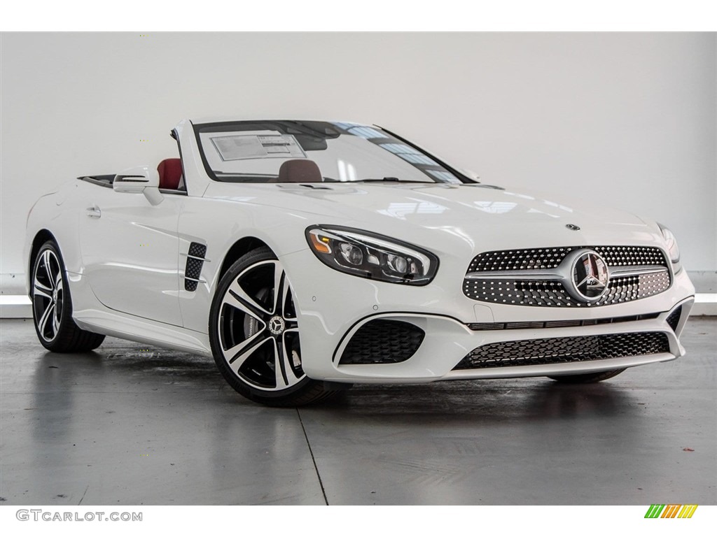 Polar White 2018 Mercedes-Benz SL 450 Roadster Exterior Photo #123568891