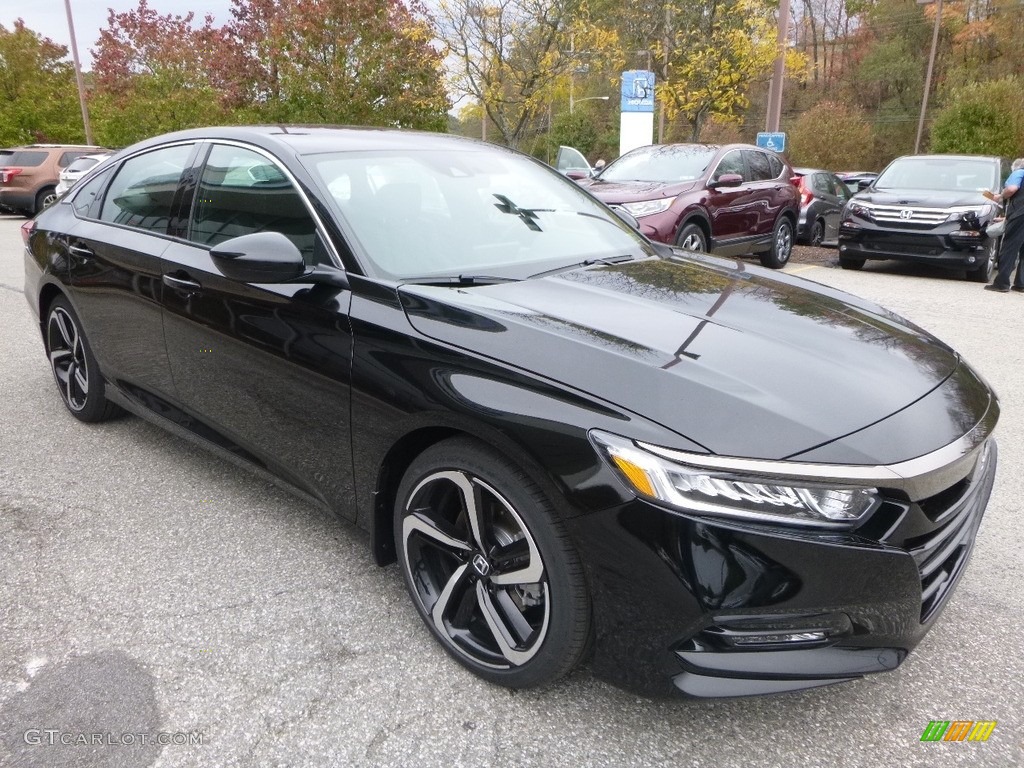 Crystal Black Pearl 2018 Honda Accord Sport Sedan Exterior Photo #123570727