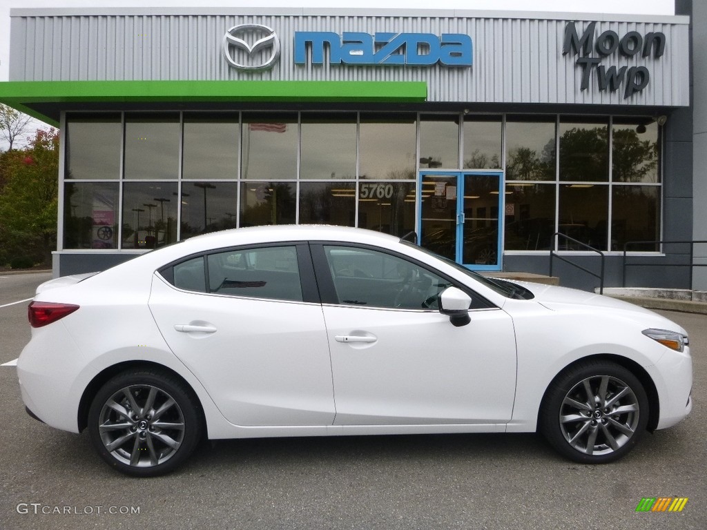 2018 MAZDA3 Touring 4 Door - Snowflake White Pearl Mica / Black photo #1