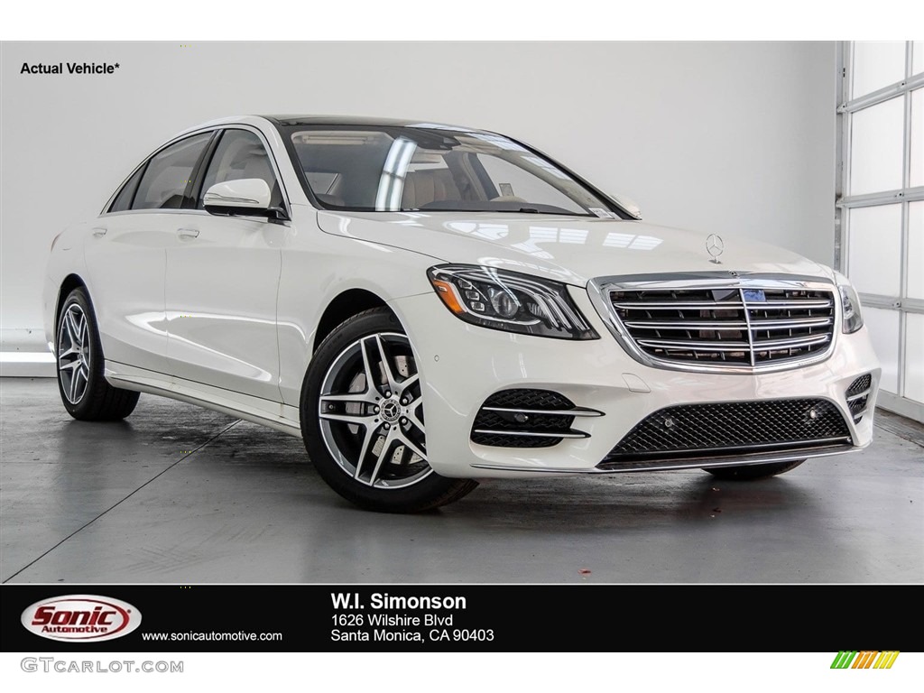 2018 S 450 Sedan - designo Diamond White Metallic / Silk Beige/Espresso Brown photo #1