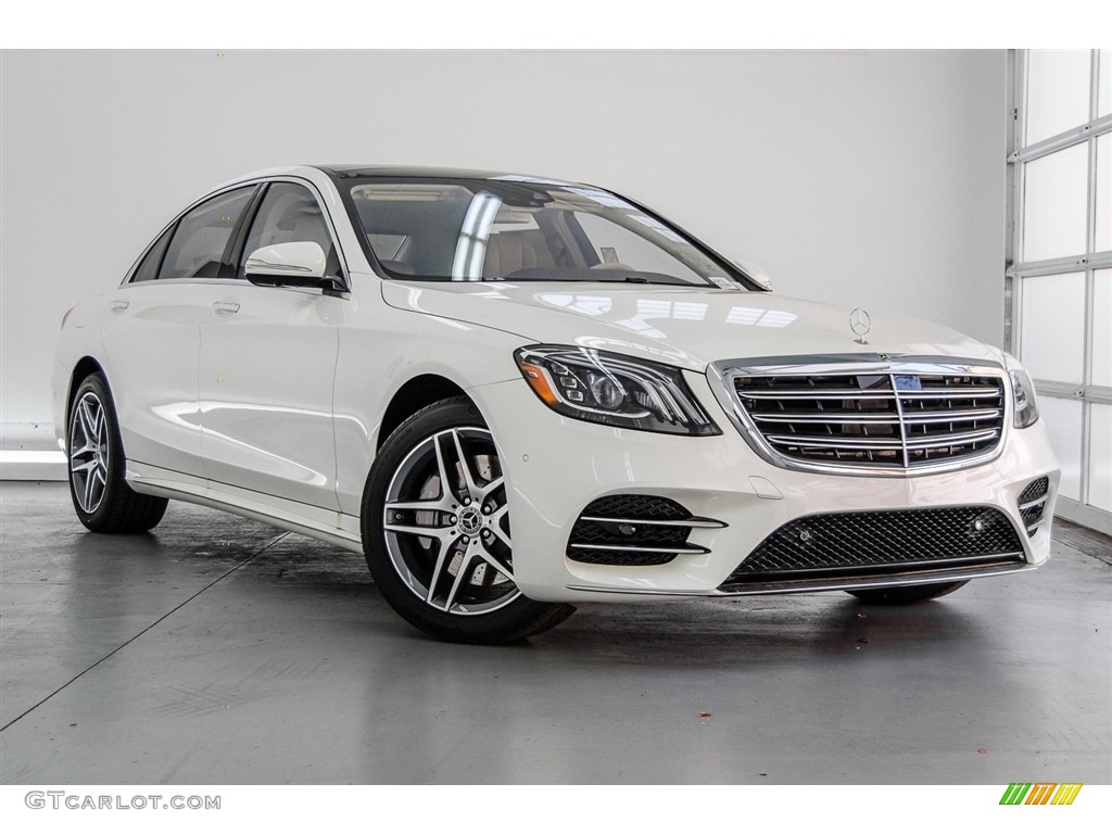 designo Diamond White Metallic 2018 Mercedes-Benz S 450 Sedan Exterior Photo #123572113