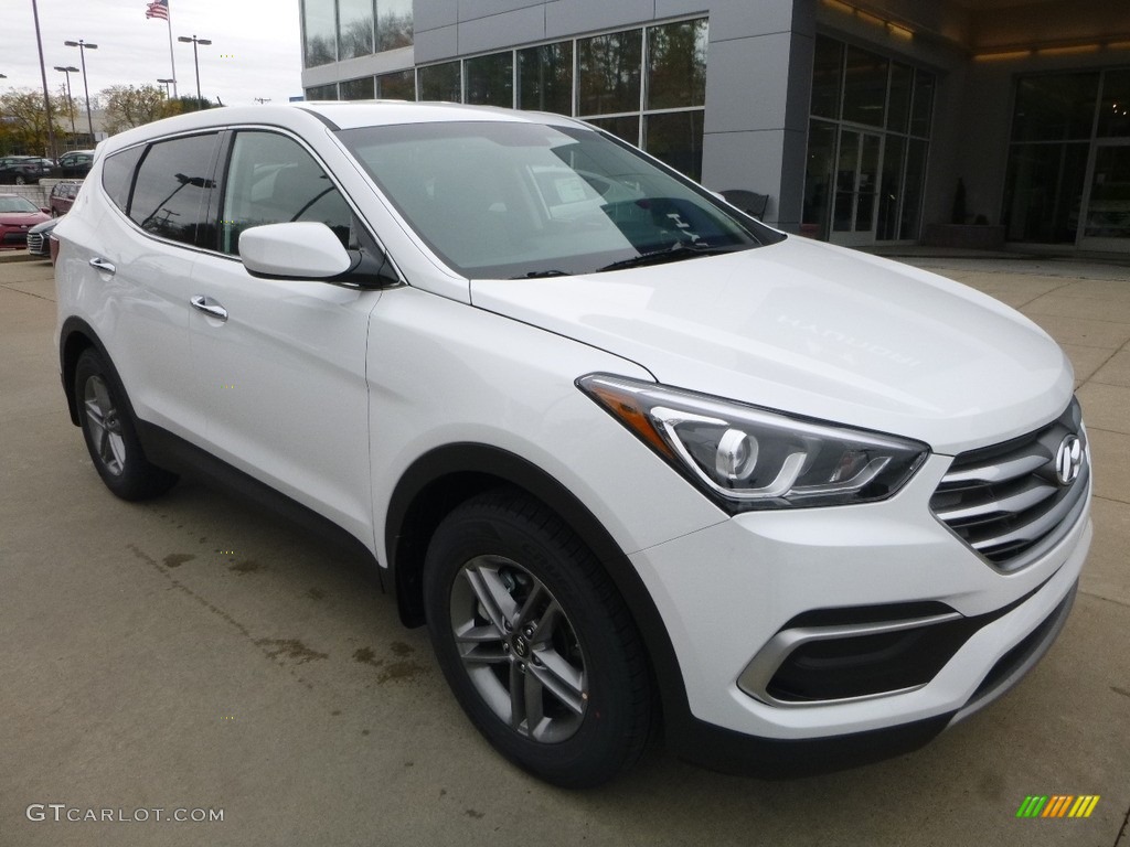 Pearl White 2018 Hyundai Santa Fe Sport AWD Exterior Photo #123574828