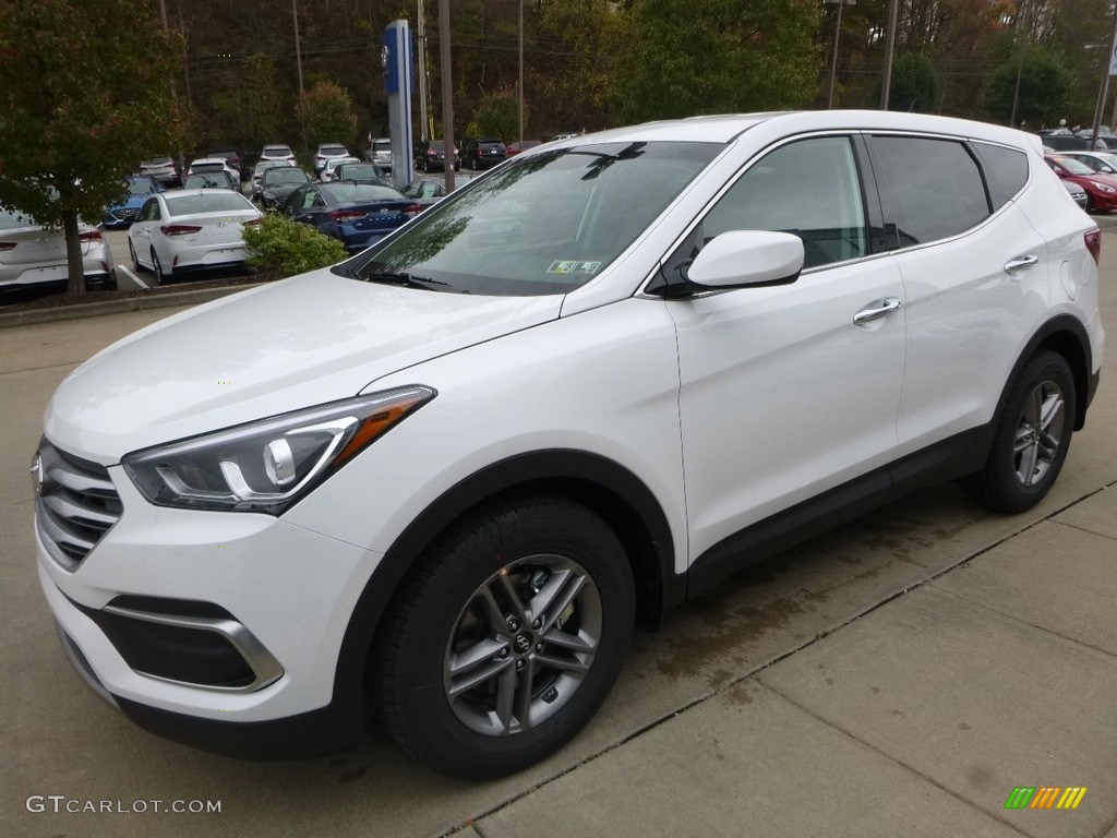 Pearl White 2018 Hyundai Santa Fe Sport AWD Exterior Photo #123574879