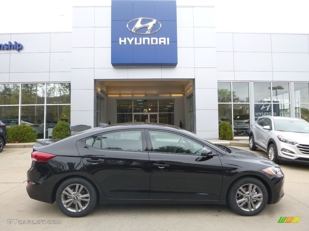 2018 Elantra Value Edition - Phantom Black / Gray photo #1