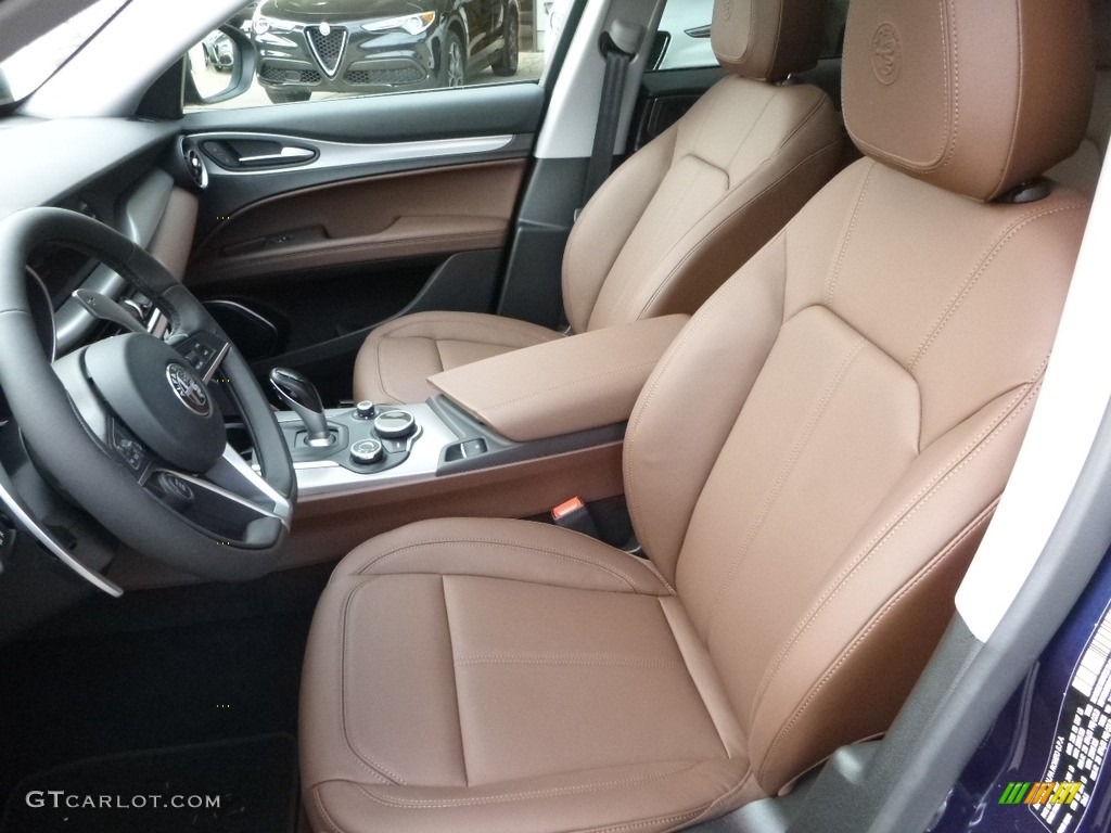 Black/Chocolate Interior 2018 Alfa Romeo Stelvio Sport AWD Photo #123576199