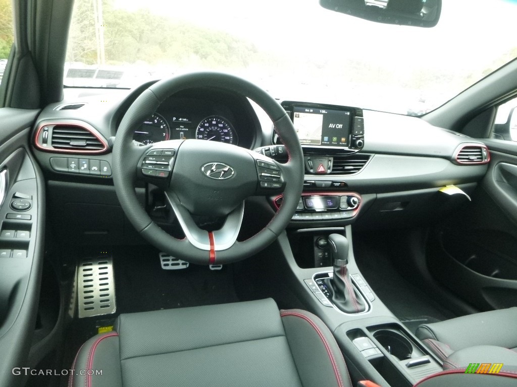 Black Interior 2018 Hyundai Elantra GT Sport Photo #123576769