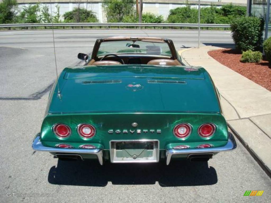 1971 Corvette Stingray Convertible - Brands Hatch Green Metallic / Saddle photo #3
