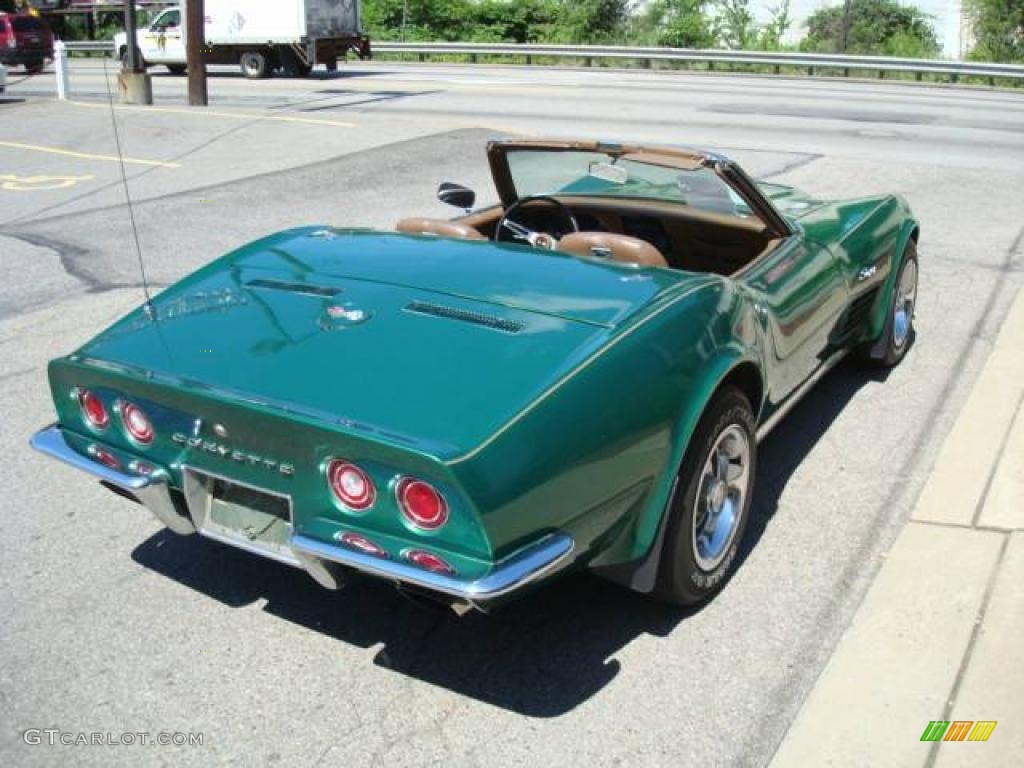 1971 Corvette Stingray Convertible - Brands Hatch Green Metallic / Saddle photo #4