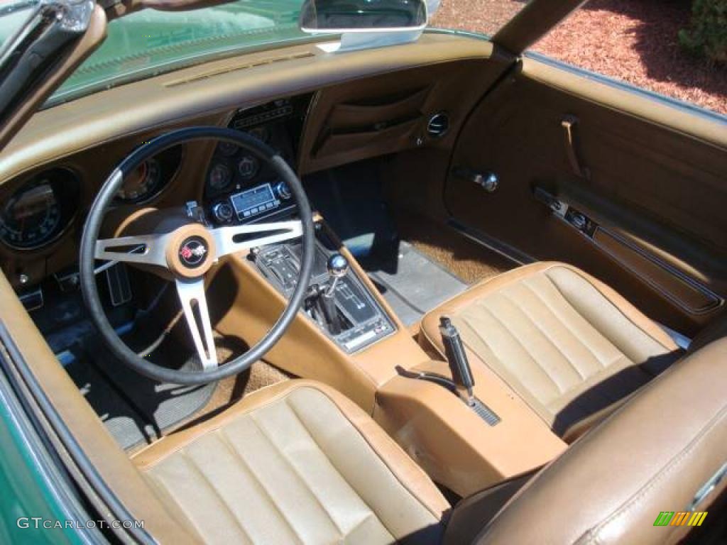 1971 Corvette Stingray Convertible - Brands Hatch Green Metallic / Saddle photo #9