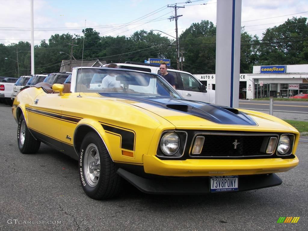 1973 Mustang Convertible - Medium Bright Yellow / Medium Ginger photo #6