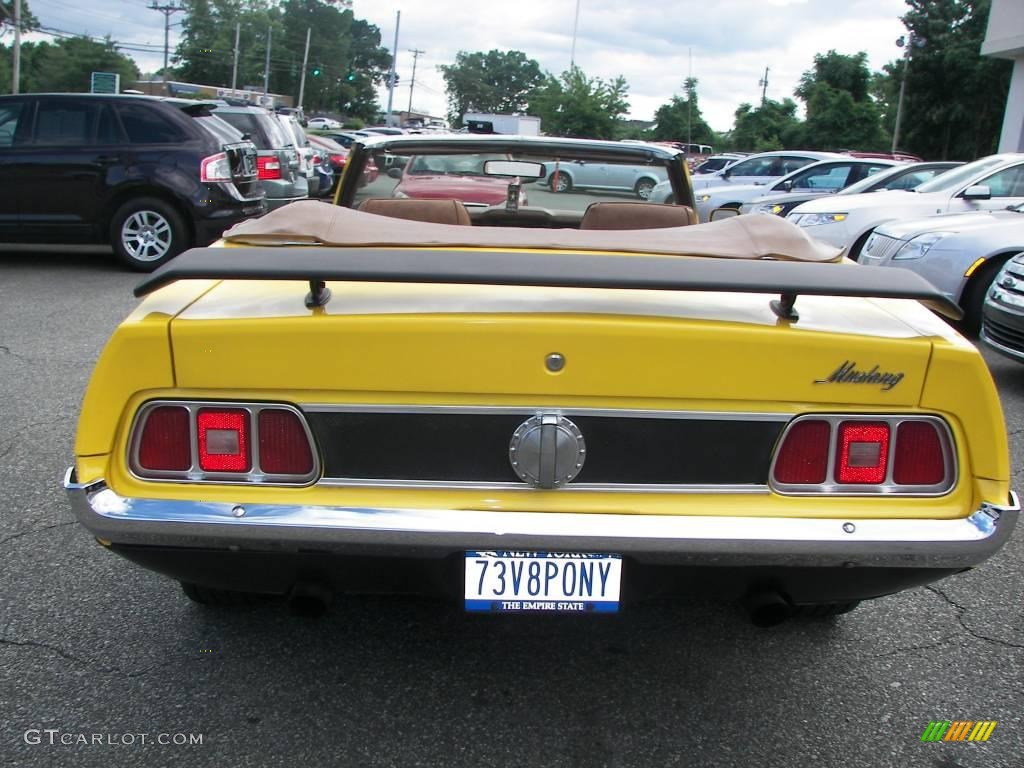 1973 Mustang Convertible - Medium Bright Yellow / Medium Ginger photo #9