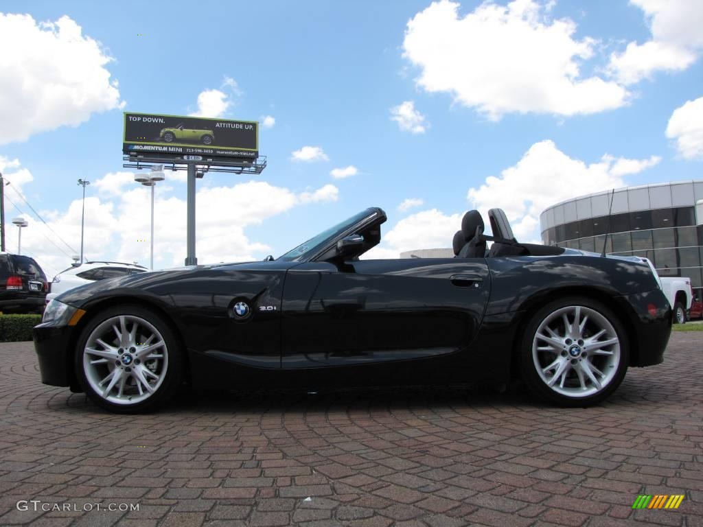 2008 Z4 3.0i Roadster - Black Sapphire Metallic / Black photo #2