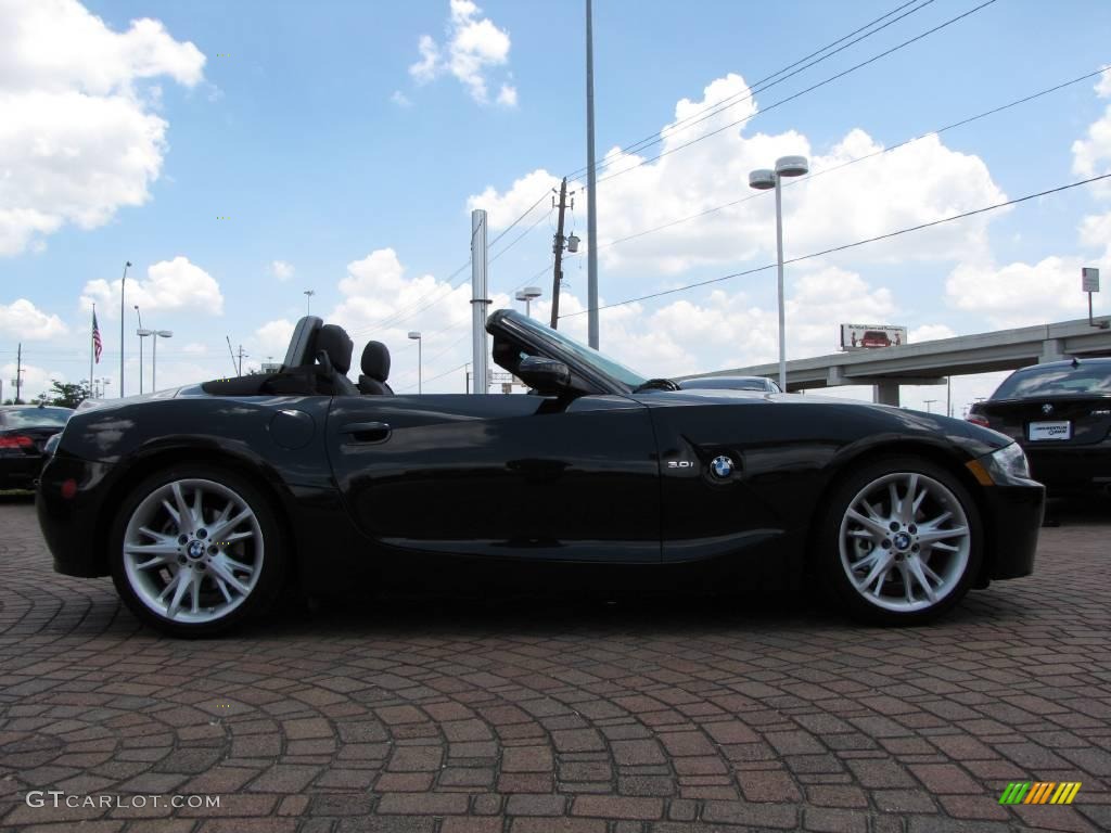 2008 Z4 3.0i Roadster - Black Sapphire Metallic / Black photo #6