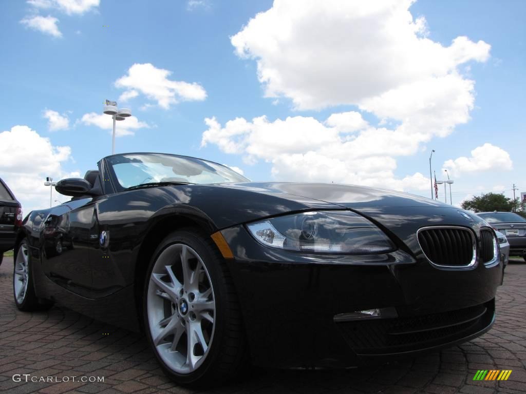 2008 Z4 3.0i Roadster - Black Sapphire Metallic / Black photo #7