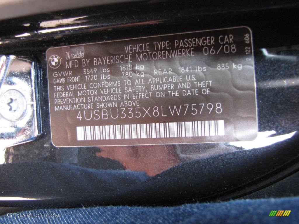 2008 Z4 3.0i Roadster - Black Sapphire Metallic / Black photo #30