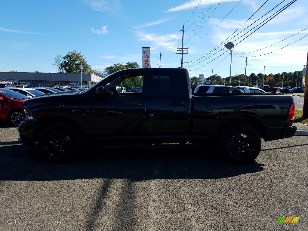 2018 1500 Express Quad Cab 4x4 - Brilliant Black Crystal Pearl / Black/Diesel Gray photo #3
