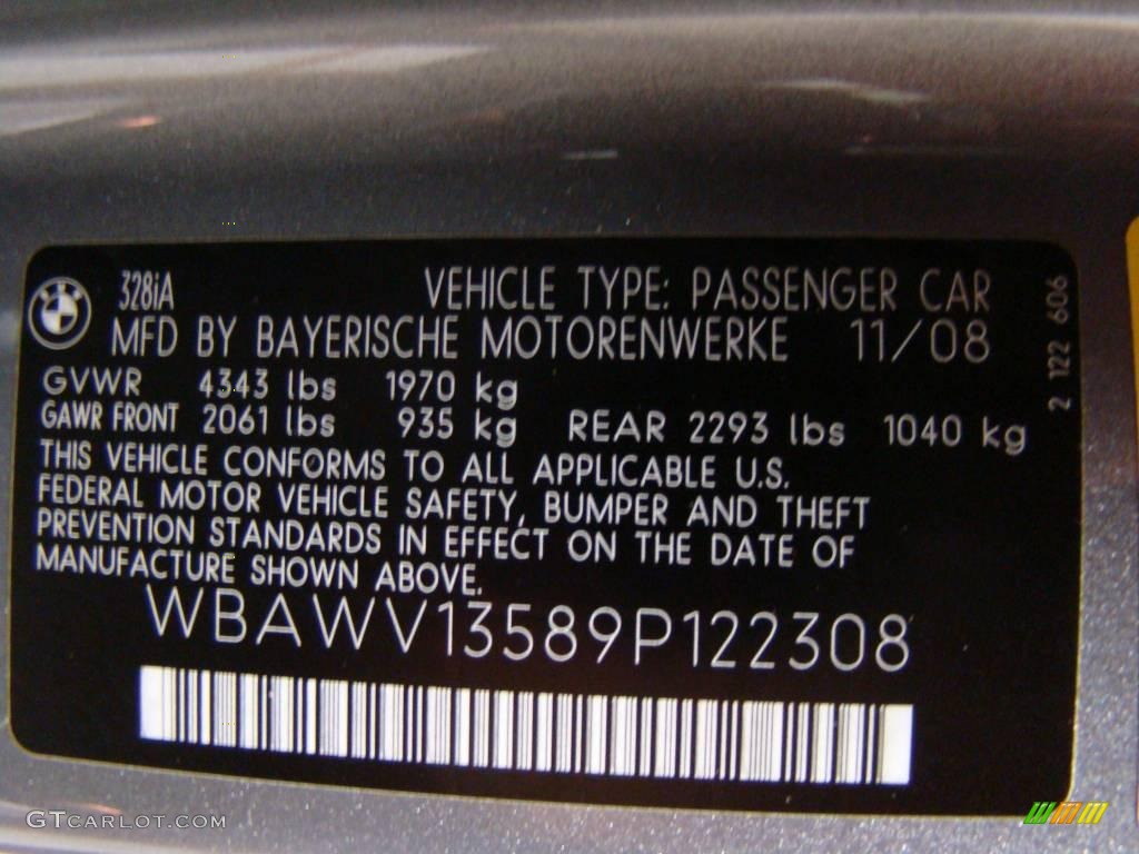 2009 3 Series 328i Coupe - Space Grey Metallic / Black photo #16