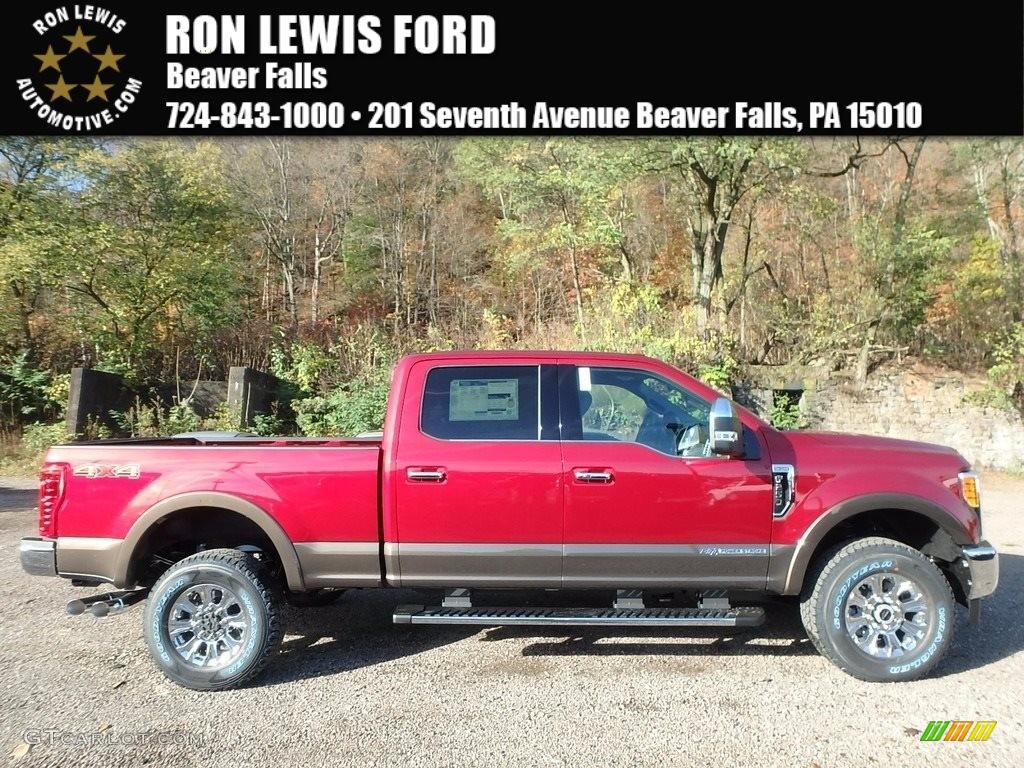 2017 F250 Super Duty King Ranch Crew Cab 4x4 - Ruby Red / King Ranch Mesa Antique Java photo #1