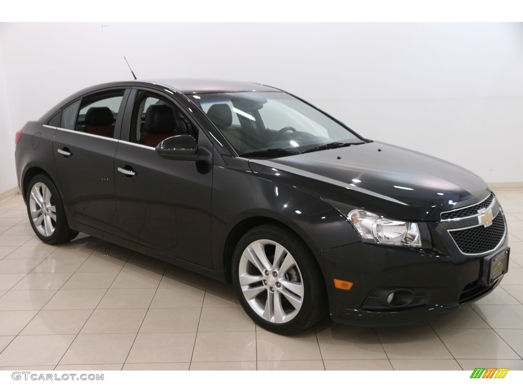2014 Cruze LTZ - Black Granite Metallic / Jet Black/Brick photo #1