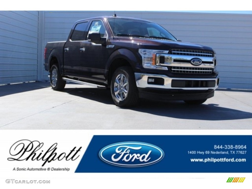 2018 F150 XL SuperCrew 4x4 - Magma Red / Earth Gray photo #1