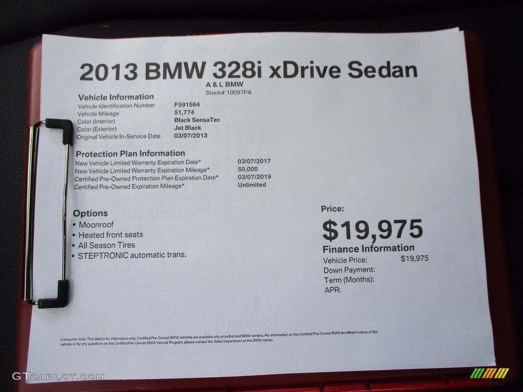 2013 3 Series 328i xDrive Sedan - Jet Black / Black photo #11