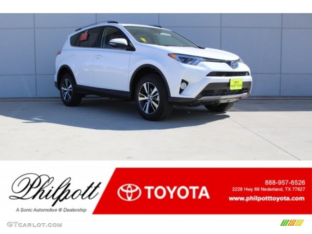 2018 RAV4 XLE - Super White / Nutmeg photo #1