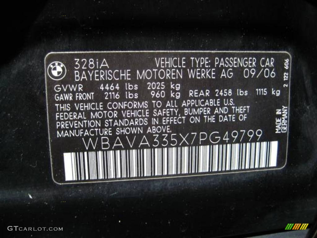 2007 3 Series 328i Sedan - Jet Black / Black photo #24