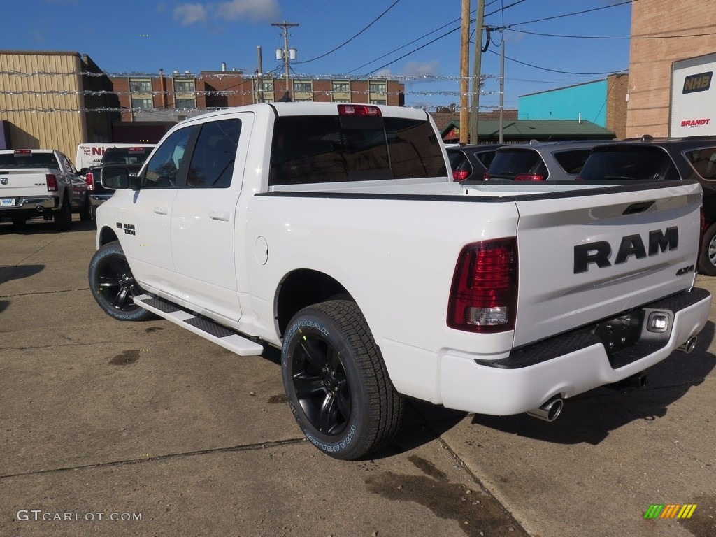 2018 1500 Night Crew Cab 4x4 - Bright White / Black photo #5