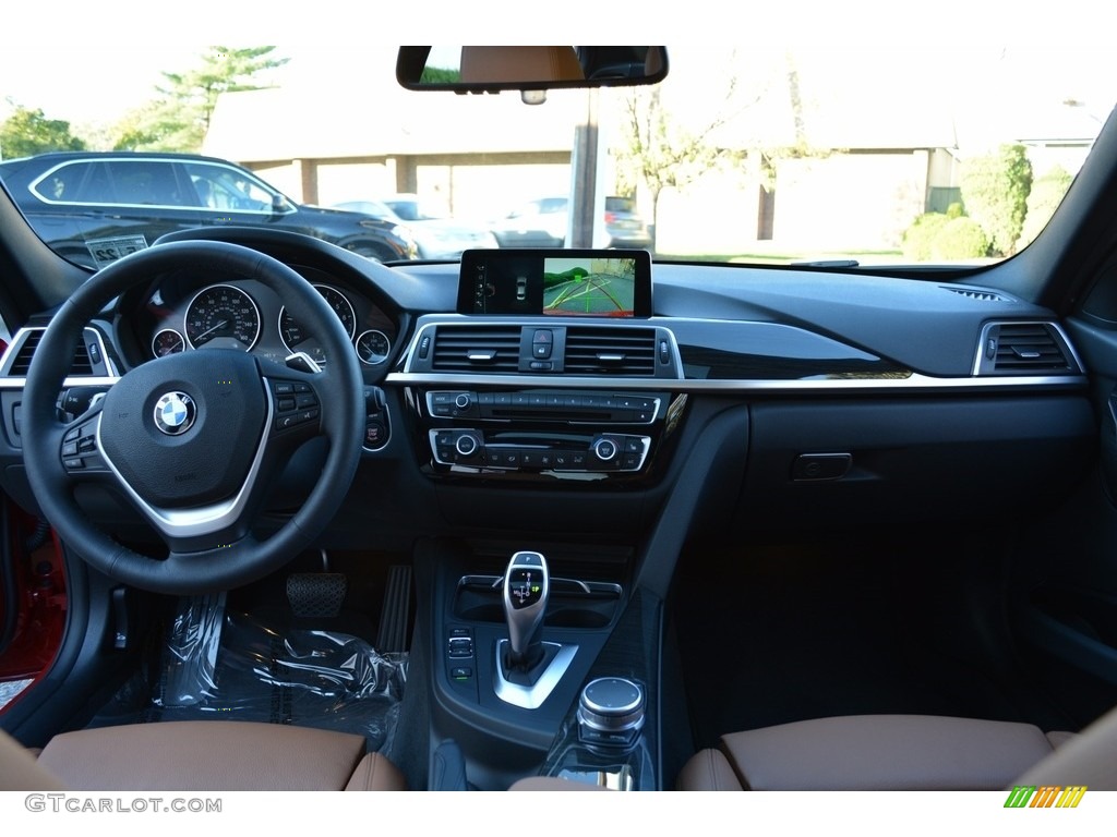 2017 BMW 3 Series 330i xDrive Sedan Saddle Brown Dashboard Photo #123599507
