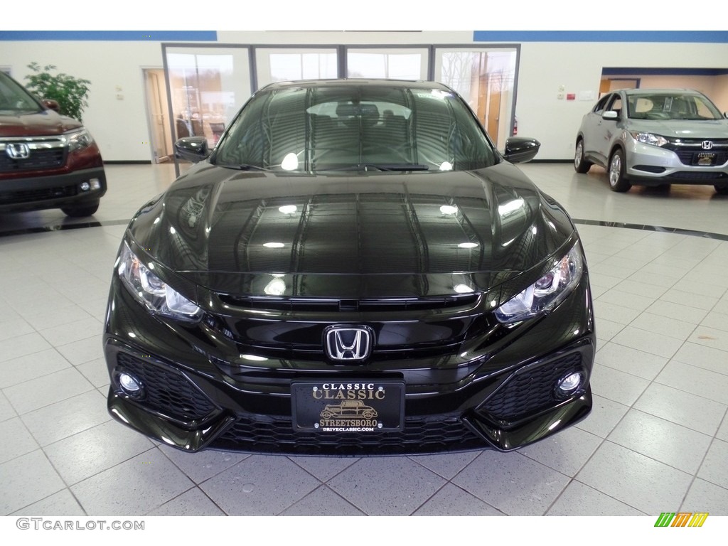 2018 Civic EX Hatchback - Crystal Black Pearl / Black photo #3