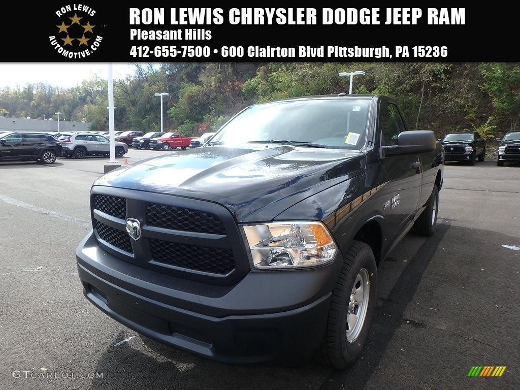 2018 1500 Tradesman Regular Cab 4x4 - Brilliant Black Crystal Pearl / Black/Diesel Gray photo #1