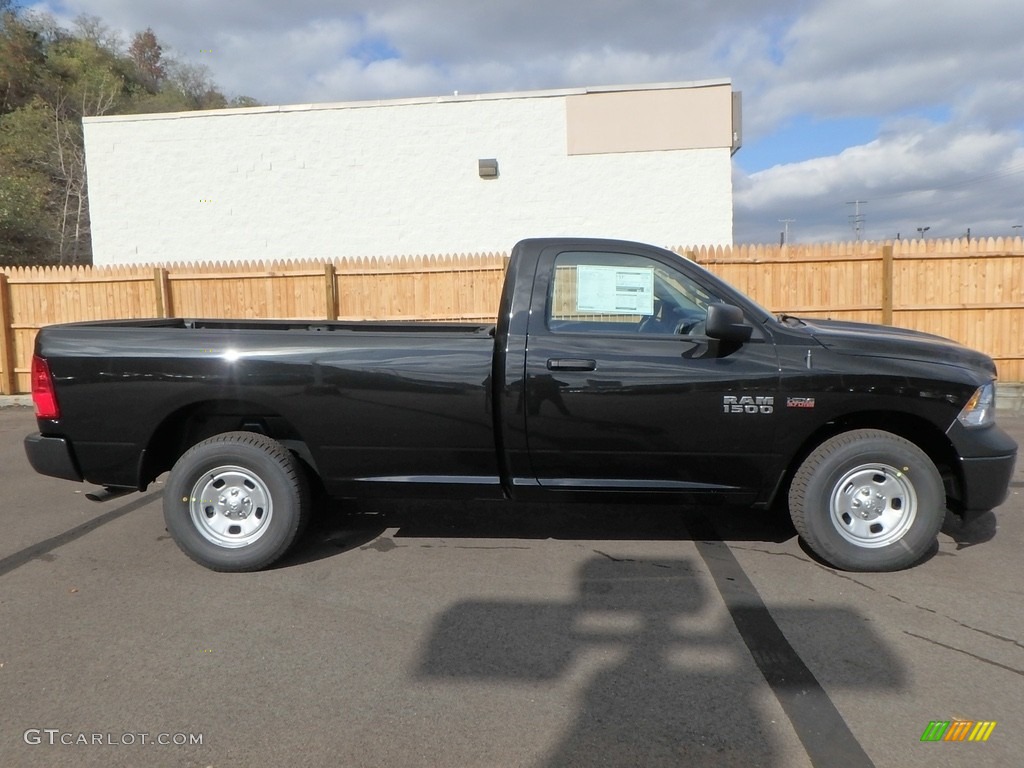2018 1500 Tradesman Regular Cab 4x4 - Brilliant Black Crystal Pearl / Black/Diesel Gray photo #6
