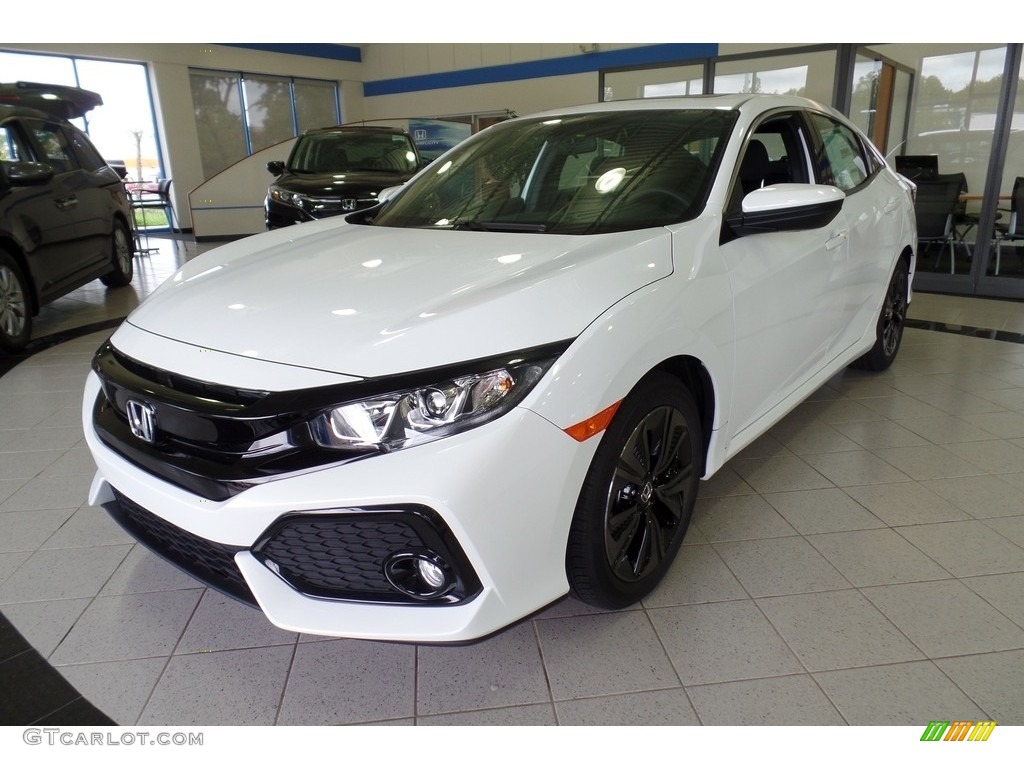 2018 Civic EX Hatchback - White Orchid Pearl / Black photo #1