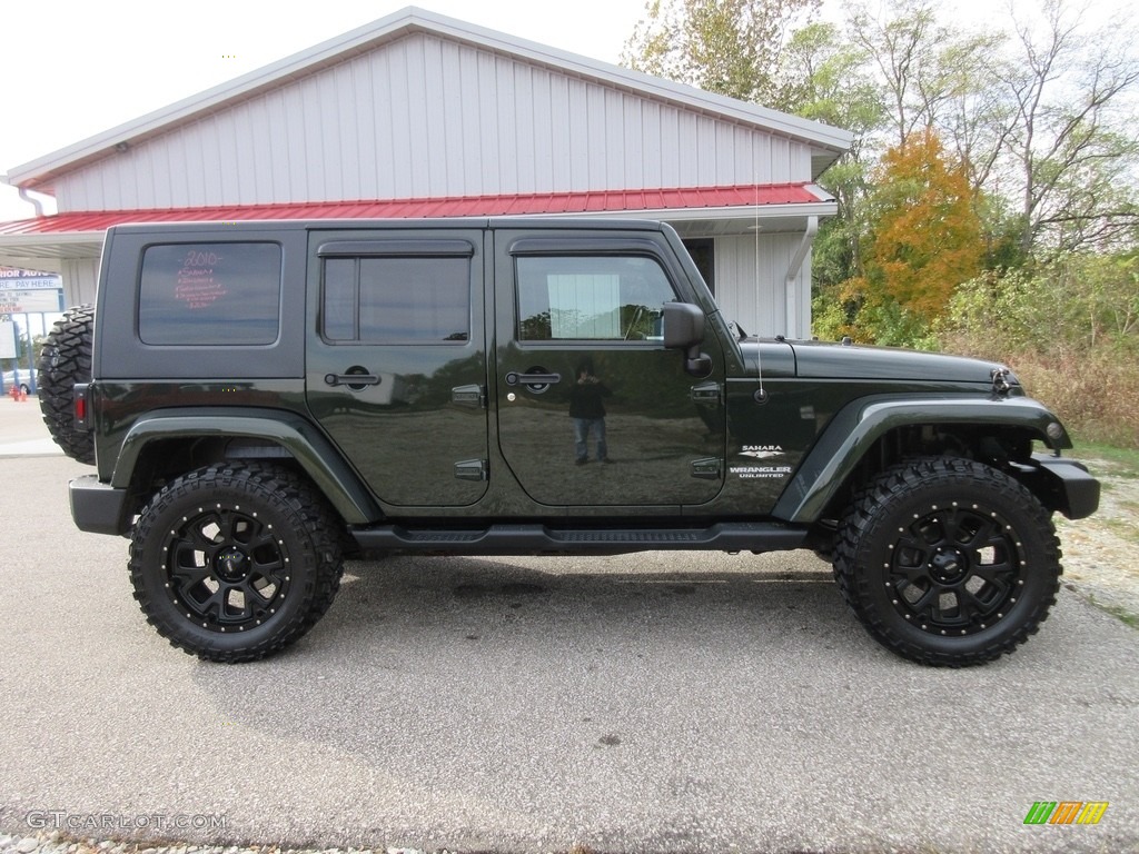2010 Wrangler Unlimited Sahara 4x4 - Natural Green Pearl / Dark Slate Gray/Medium Slate Gray photo #4