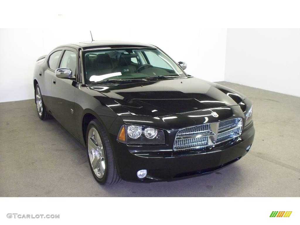 2008 Charger SXT - Brilliant Black Crystal Pearl / Dark Slate Gray photo #1