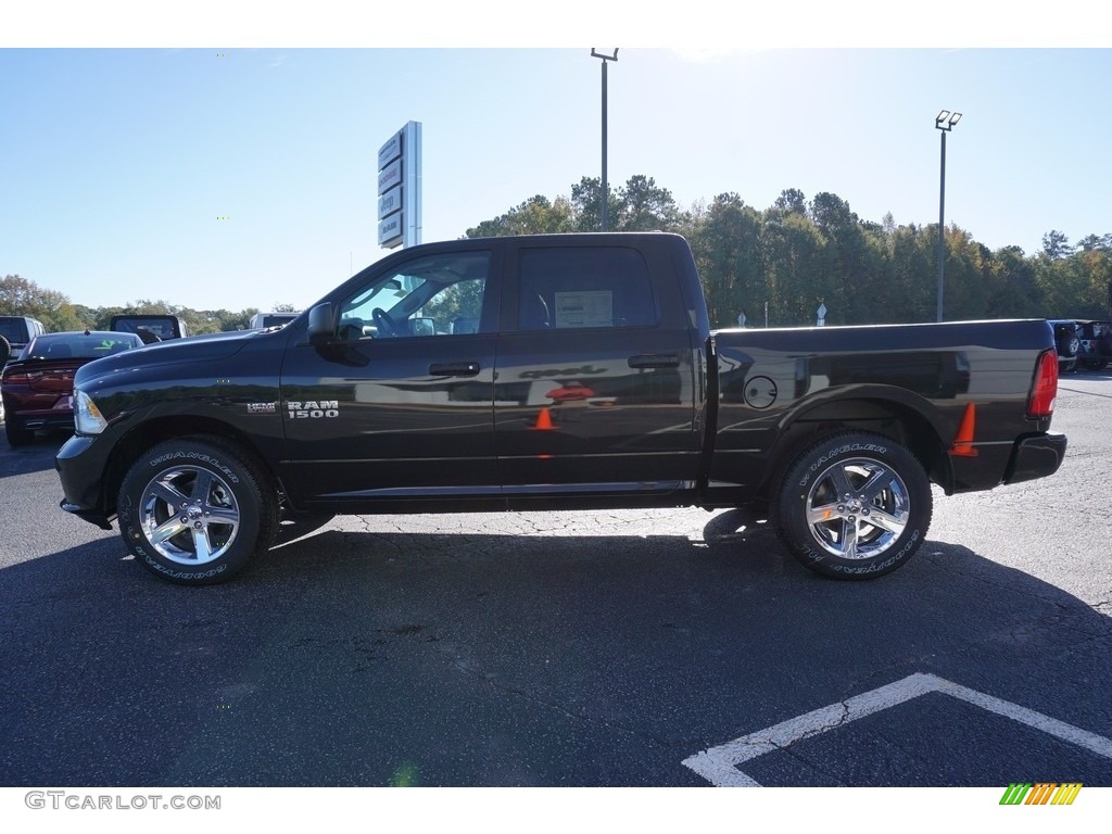 2018 1500 Express Crew Cab - Brilliant Black Crystal Pearl / Black/Diesel Gray photo #4