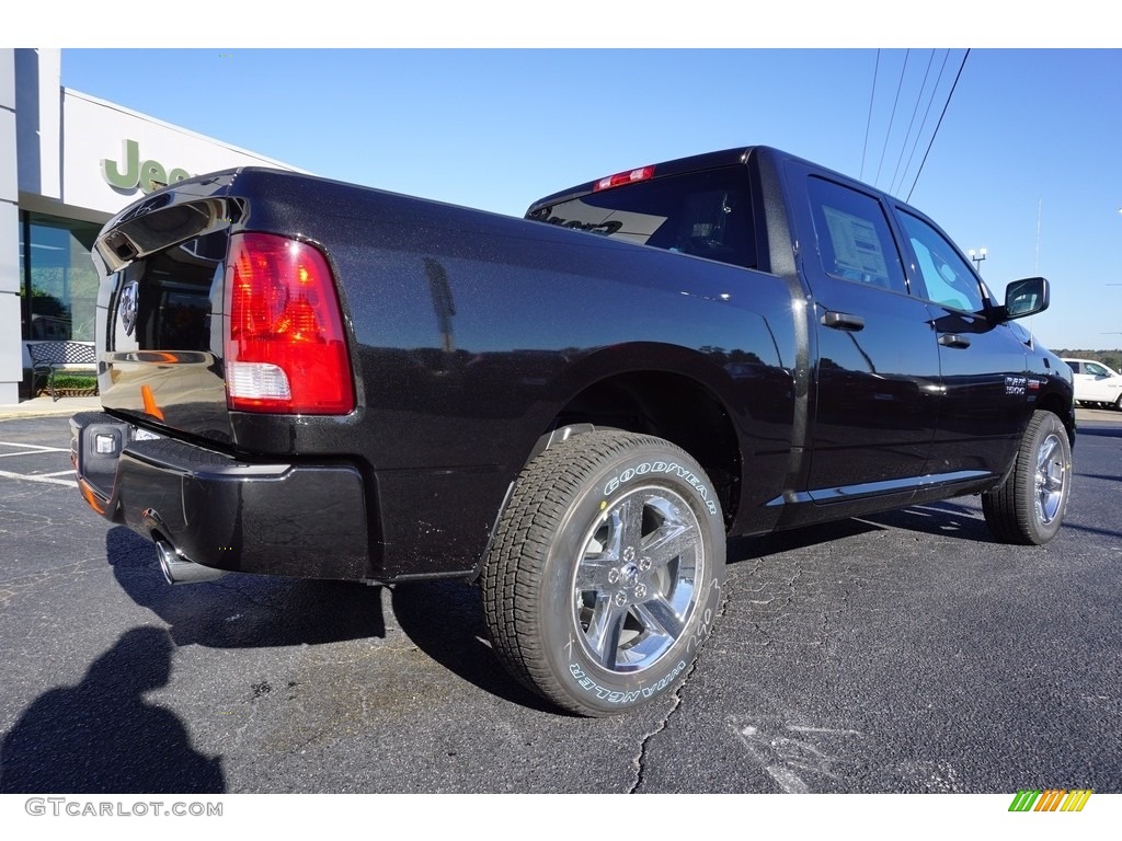 2018 1500 Express Crew Cab - Brilliant Black Crystal Pearl / Black/Diesel Gray photo #7