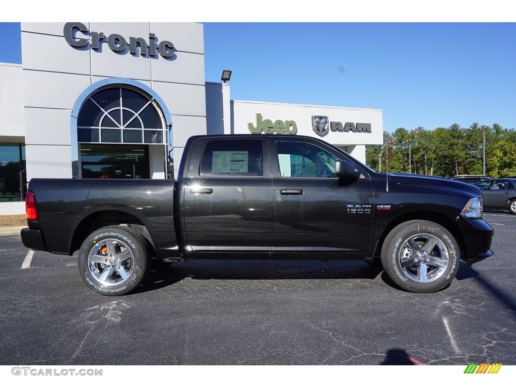 2018 1500 Express Crew Cab - Brilliant Black Crystal Pearl / Black/Diesel Gray photo #8