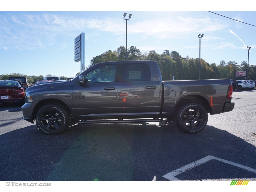 2018 1500 Night Crew Cab 4x4 - Granite Crystal Metallic / Black photo #4
