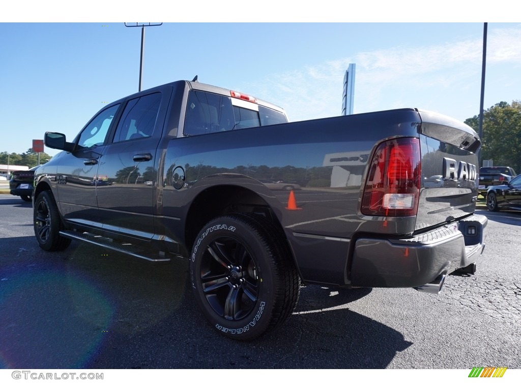 2018 1500 Night Crew Cab 4x4 - Granite Crystal Metallic / Black photo #5
