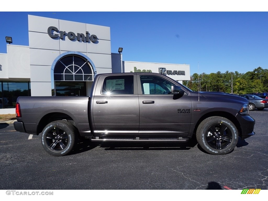 2018 1500 Night Crew Cab 4x4 - Granite Crystal Metallic / Black photo #8