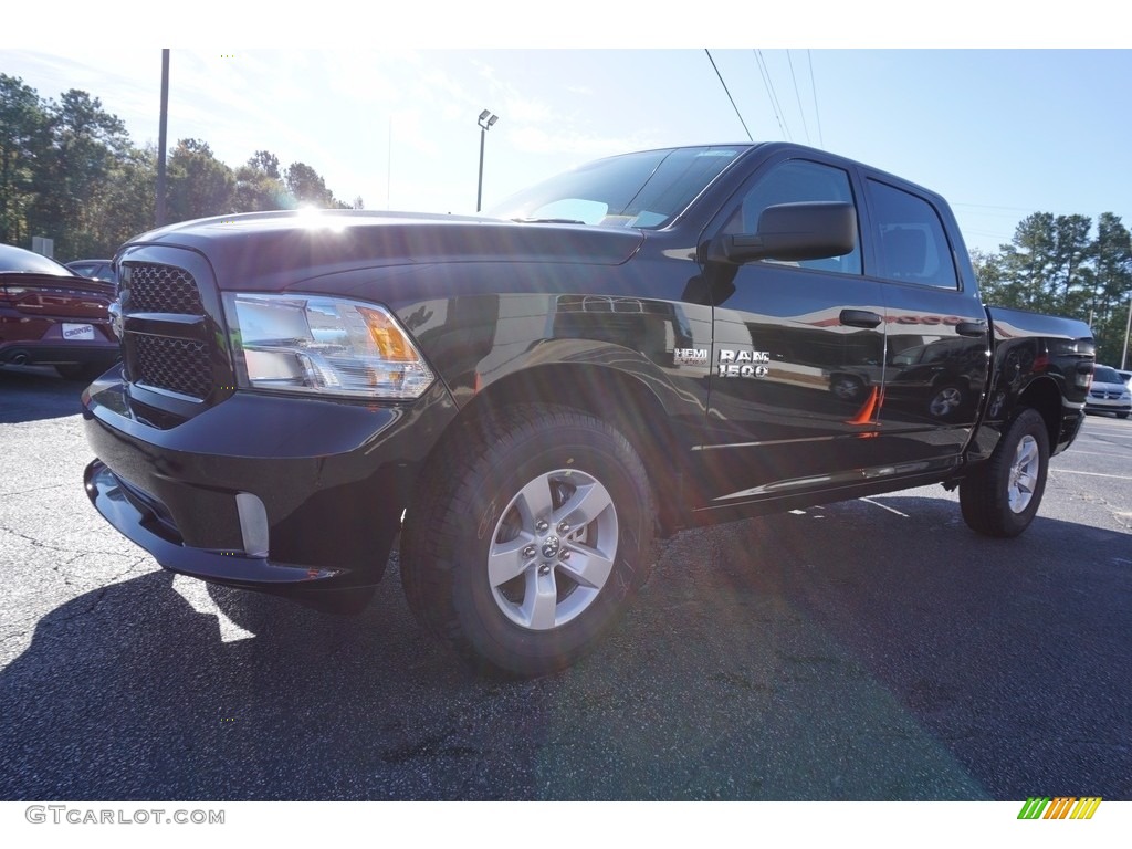 2018 1500 Express Crew Cab - Brilliant Black Crystal Pearl / Black/Diesel Gray photo #3