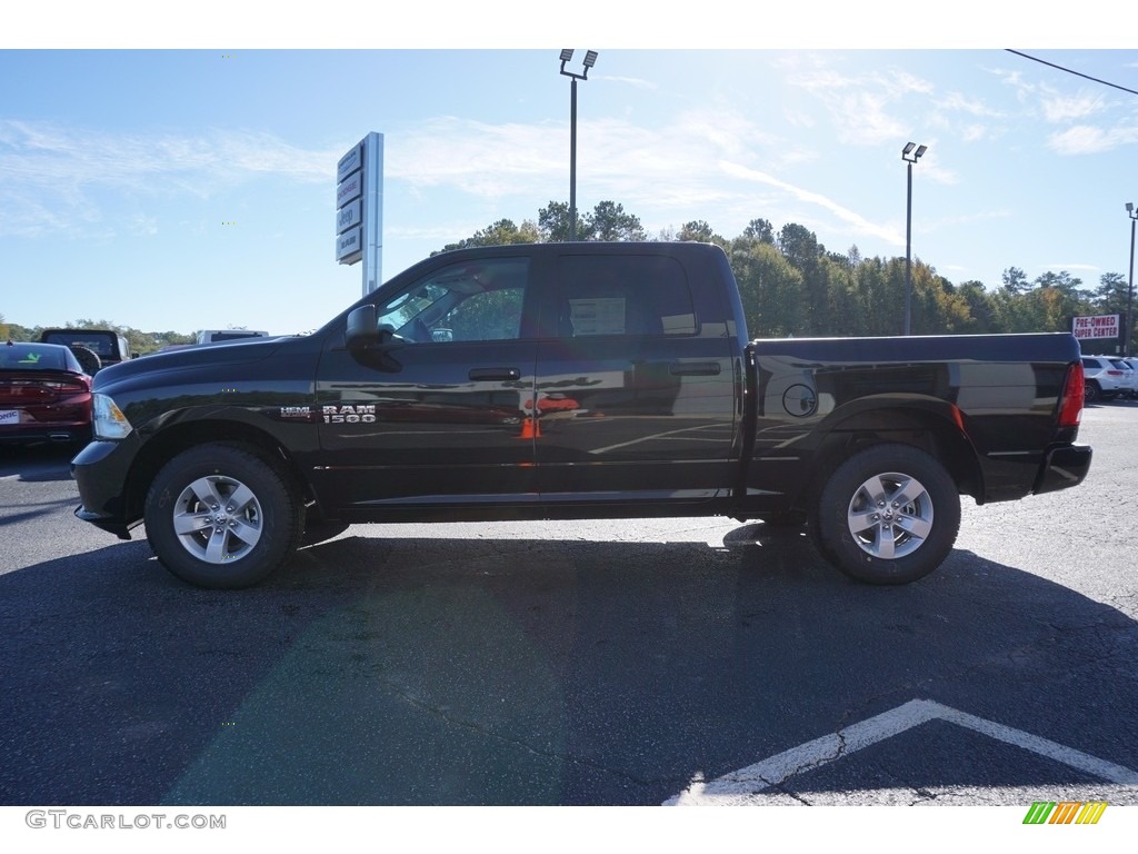 2018 1500 Express Crew Cab - Brilliant Black Crystal Pearl / Black/Diesel Gray photo #4