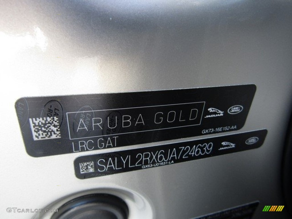 2018 Range Rover Velar R Dynamic SE - Aruba Gold / Ebony photo #24
