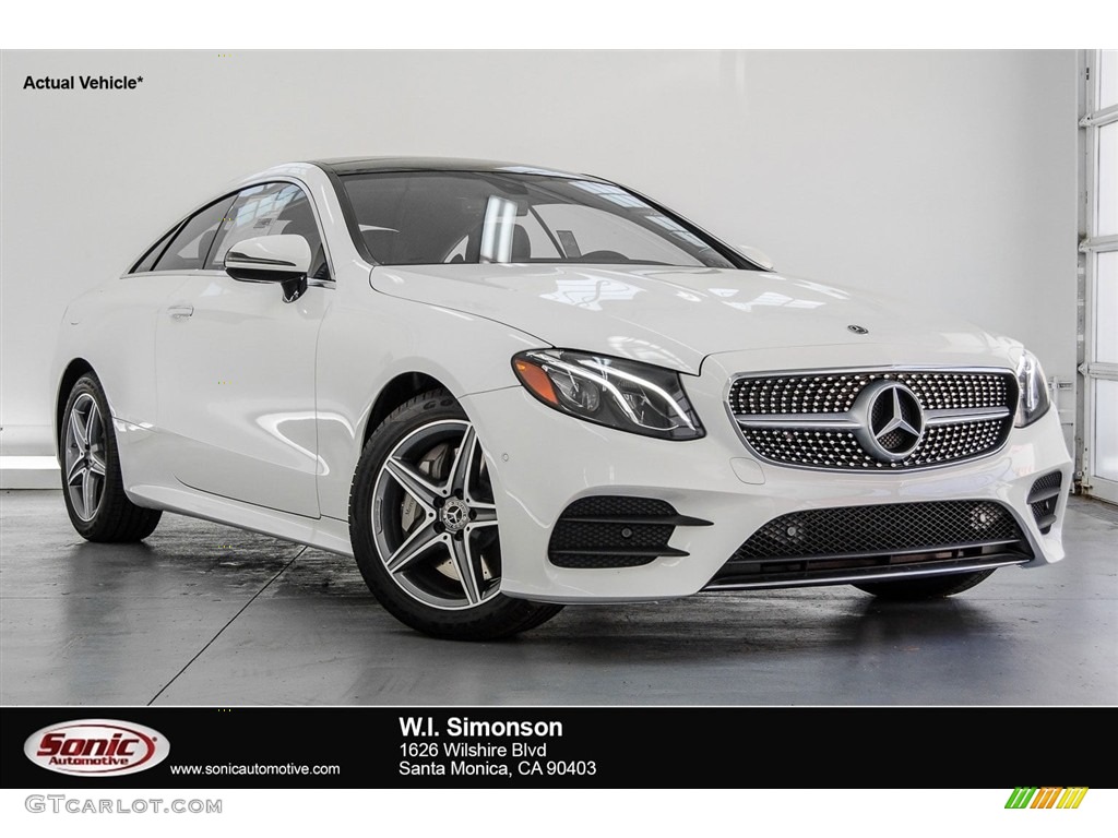 2018 E 400 Coupe - Polar White / Macchiato Beige/Yacht Blue photo #1