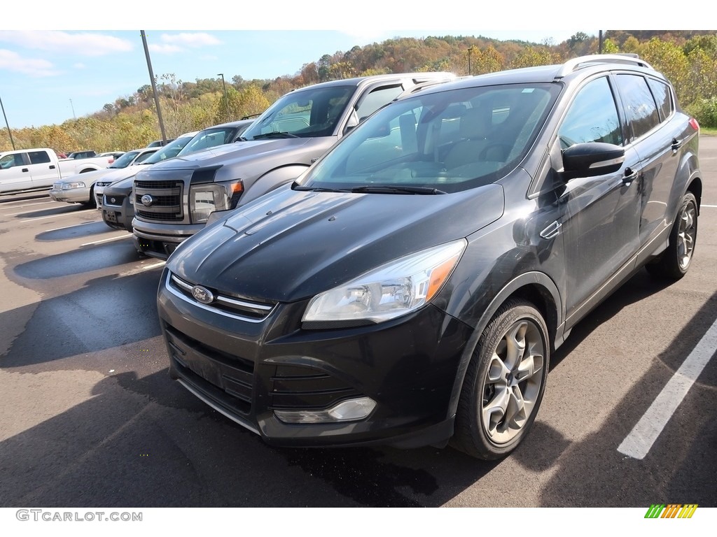 2014 Escape Titanium 2.0L EcoBoost 4WD - Tuxedo Black / Medium Light Stone photo #3