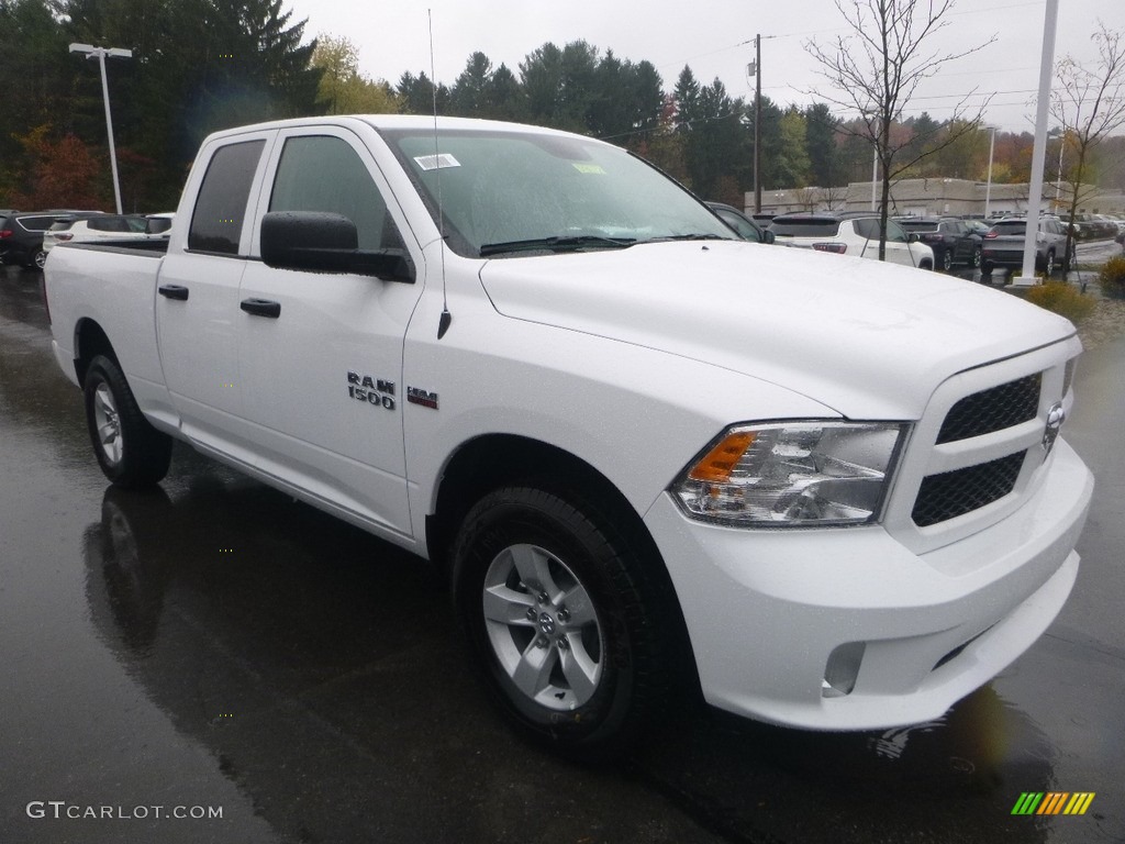 2018 1500 Express Quad Cab 4x4 - Bright White / Black/Diesel Gray photo #7